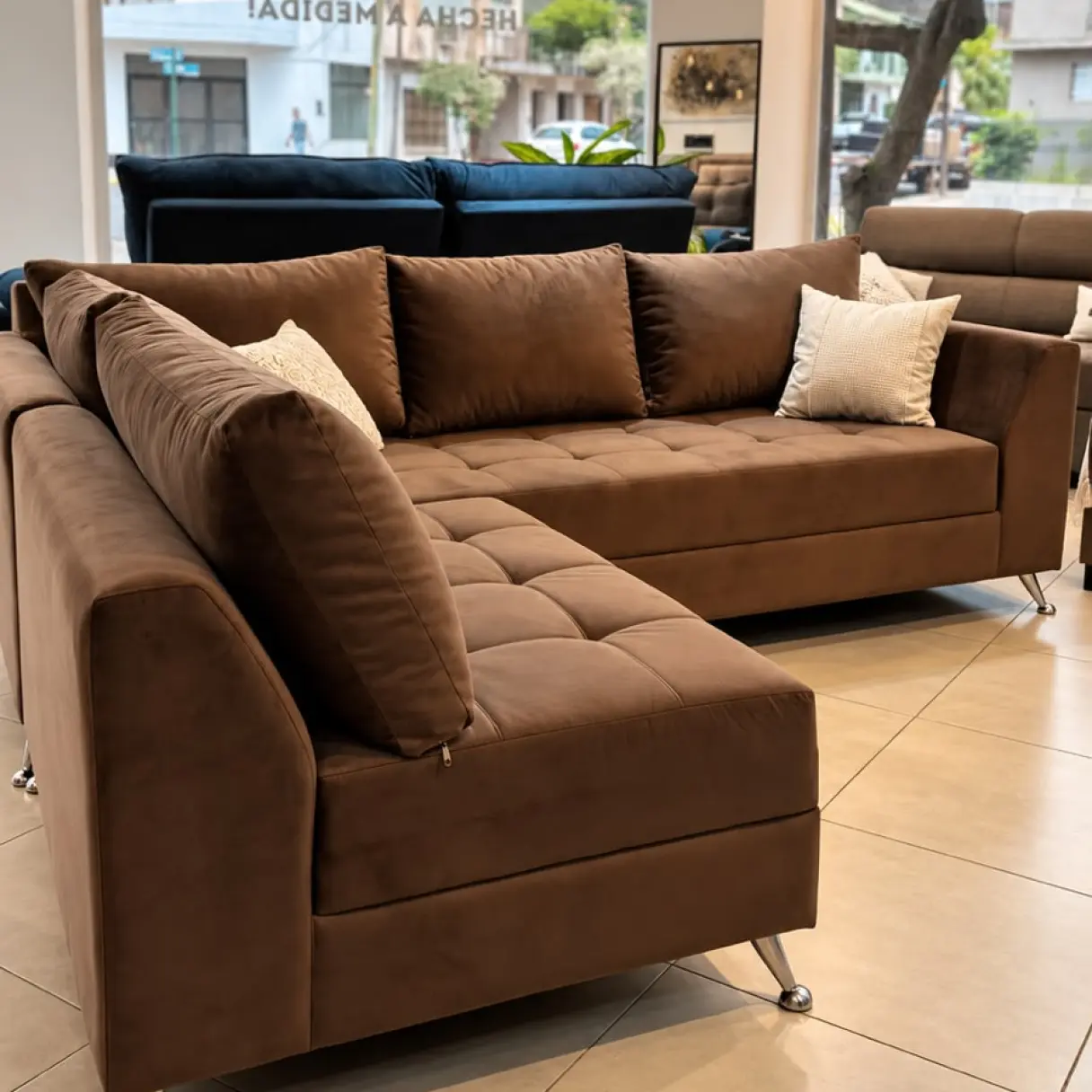Sillon clasico tres cuerpos con camastro + almohadones | Casamia Muebles